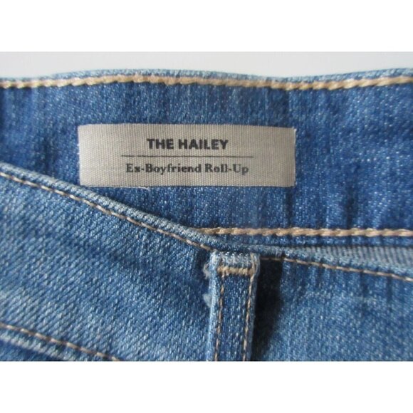 NWT AG Adriano Goldschmied Hailey in 12 Years Ash Ex-Boyfriend Roll-up Shorts 32 - Picture 4 of 6